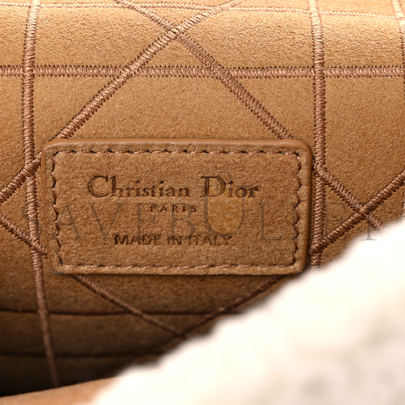 D*or shearling cannage medium caro bag natural m9242ummg-m925 (25*12*7cm)